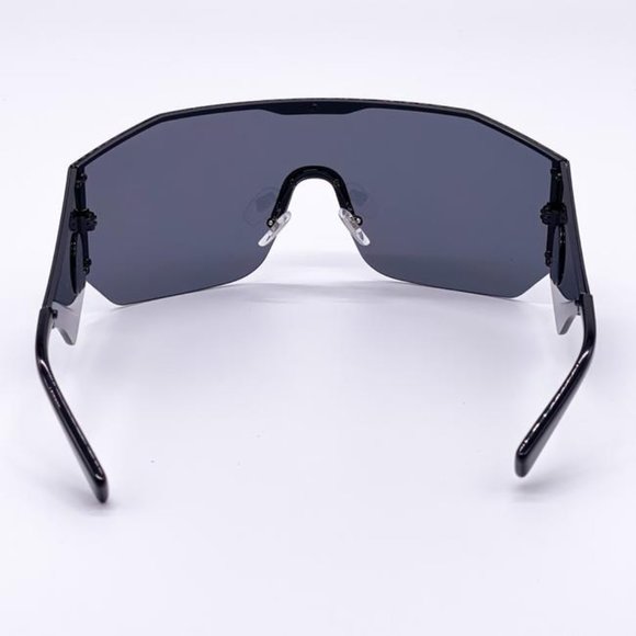 🔥 NEW VESACE WOMEN'S BLACK SHIELD SUNGLASSES - Picture 9 of 9